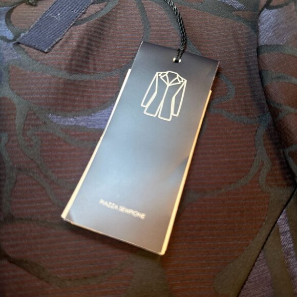 Piazza Sempione Italy Floral Jacquard Blazer Womens Button Up  Jacket Lined New - Picture 11 of 16